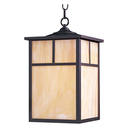 Maxim One Light Burnished Honey Glass Hanging Lantern 4058HOBU